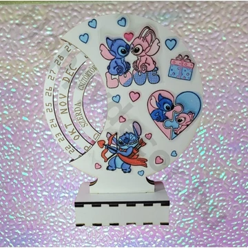 Örök naptár stitch mintával 