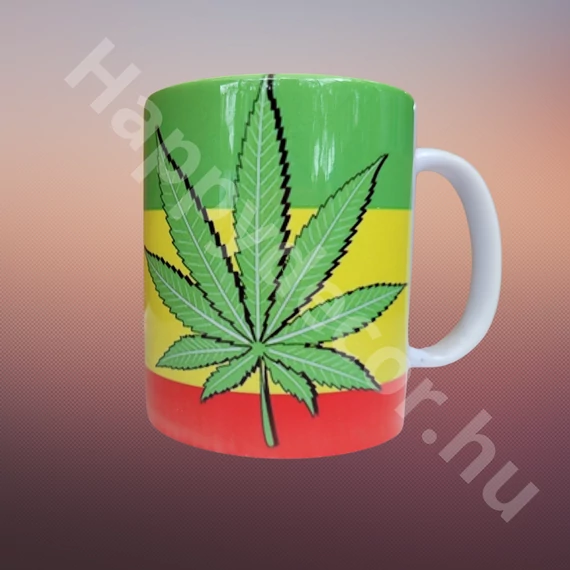 Bögre cannabis mintás 
