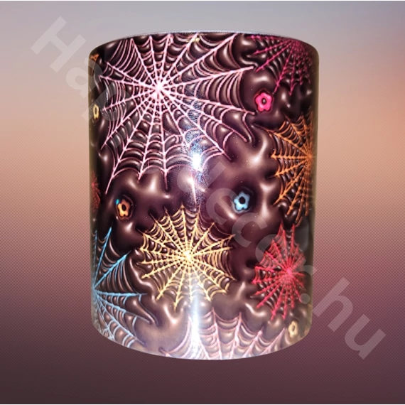 3d hatású bögre halloween pókhálós