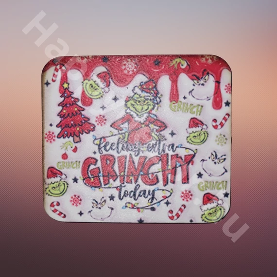 Hűtőmágnes karácsonyi grincses mintával 