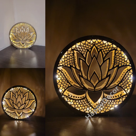 Lótuszvirag led hangulat világítás 