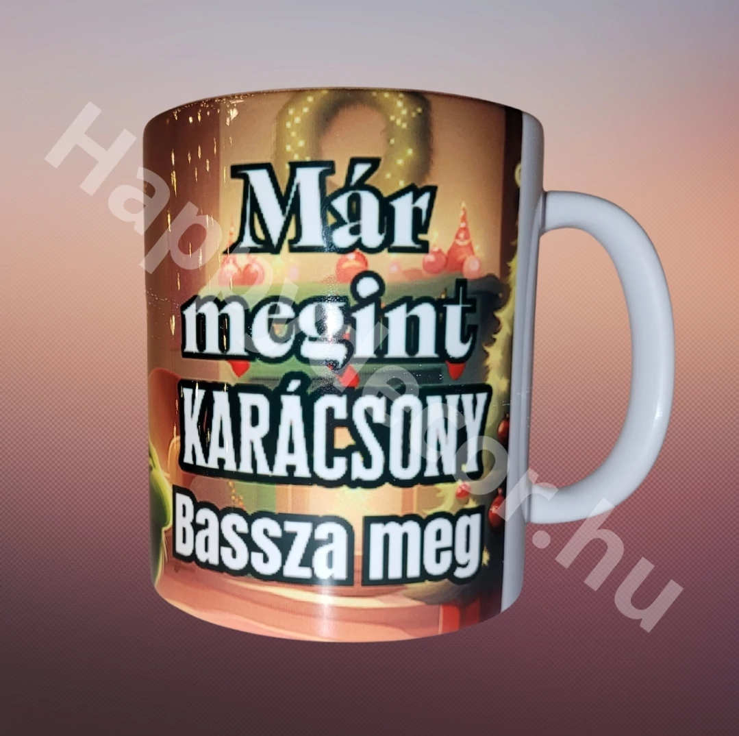 Karácsonyi bögre vicces felirattal 